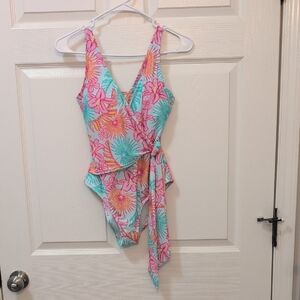 Floral Wrap Swimsuit "Members Mark" NWOT